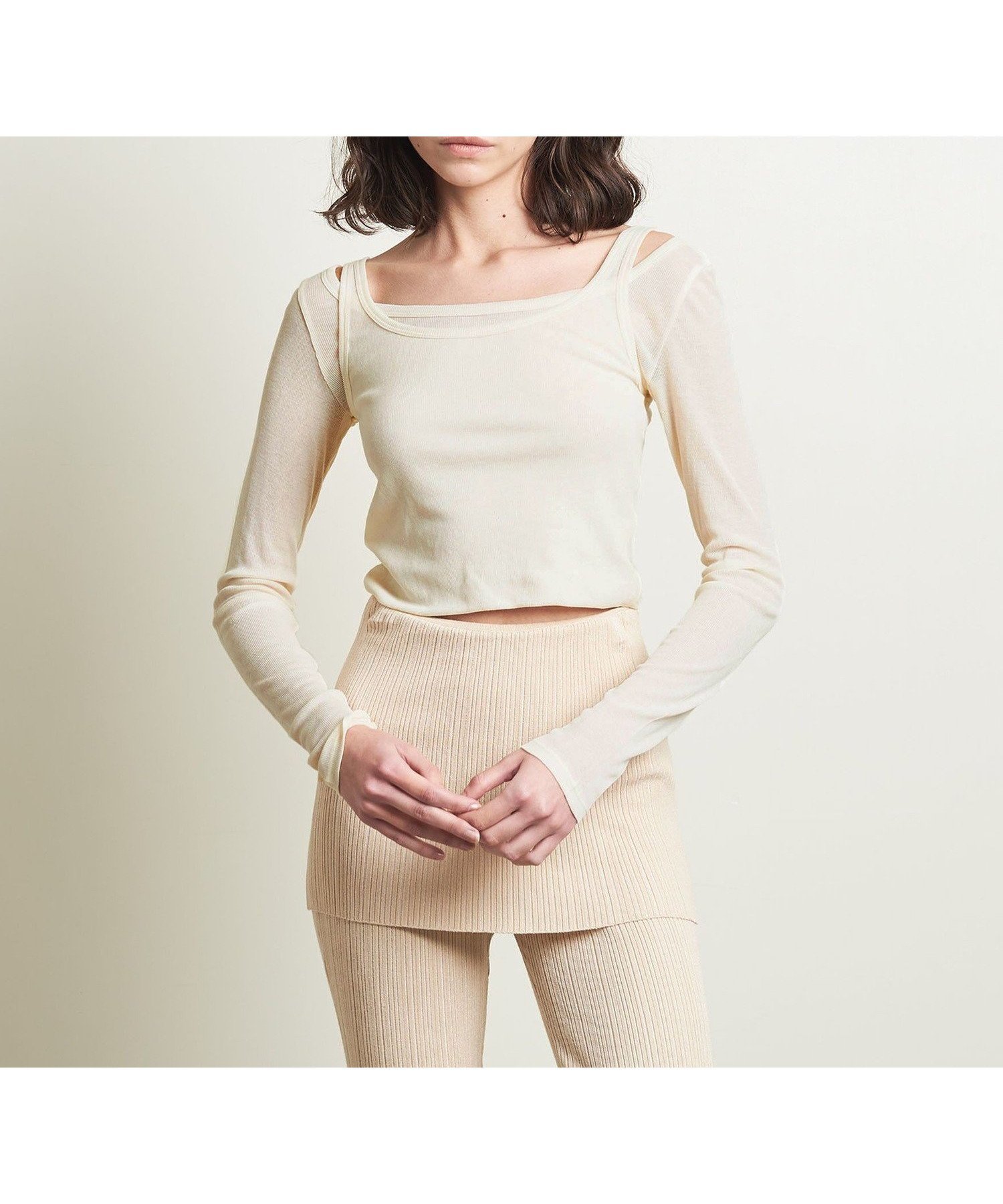 【ユナイテッドアローズ/UNITED ARROWS】のATTISESSION リブ プルオーバー -4WAY- インテリア・キッズ・メンズ・レディースファッション・服の通販 founy(ファニー) 　ファッション　Fashion　レディースファッション　Fashion for Women　トップス・カットソー　Cut & Sew Tops　カジュアルプルオーバー・ニットトップス　Pullovers & Knit Tops / Casual Pullovers　インナー　Innerwear　コンパクト　Compact, Small Size　ジャケット　Jacket, Outerwear　スラックス　Slacks, Dress Pants　スリーブ　Sleeve, Long Sleeve / Short Sleeve　タンク　Tank Top, Sleeveless Top　デニム　Denim, Jeans Material　定番　Standard, Basic Item　フォルム　Silhouette, Form　ベーシック　Basic, Essential　ロング　Long, Long-Length　ワイド　Wide, Wide Fit　アウトレット　Outlet / Clearance　おすすめ　Recommended / Our Picks　OFF WHITE|ID: prp329100004813044 ipo3291000000034944365