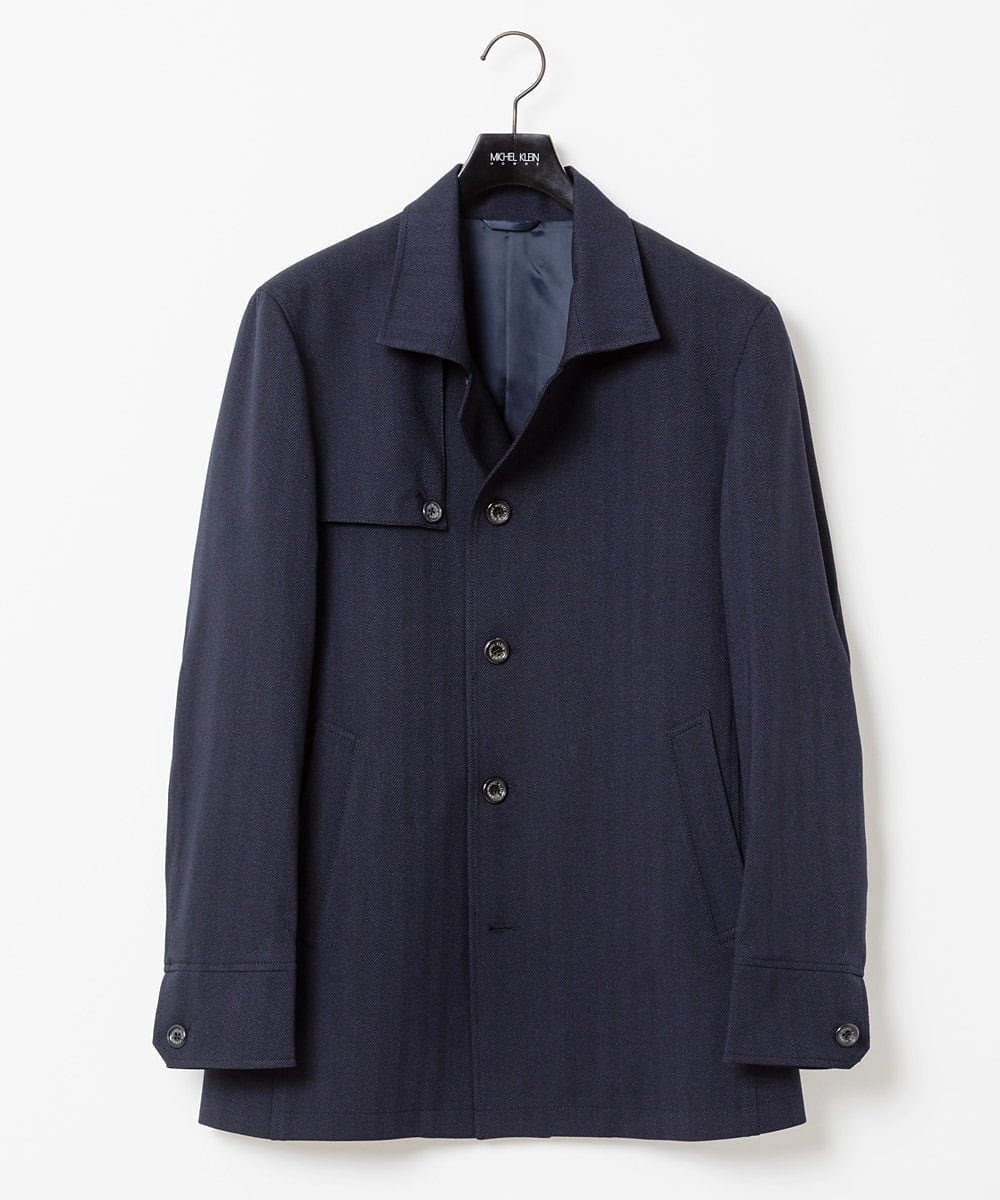 【ミッシェルクラン オム/MICHEL KLEIN / MEN】のウール調スタンドカラーショートコート インテリア・キッズ・メンズ・レディースファッション・服の通販 founy(ファニー) ファッション Fashion メンズファッション Fashion for Men 軽量 Lightweight, Ultra Light シンプル Simple, Minimal ジャケット Jacket, Outerwear スタイリッシュ Stylish, Fashionable スタンド Stand Collar, Upright Stand ハーフ Half, Half-Length ベスト Vest, Waistcoat おすすめ Recommended / Our Picks ビジネス 仕事 通勤 Business / Work / Commuting ネイビー|ID: prp329100004813062 ipo3291000000034944458