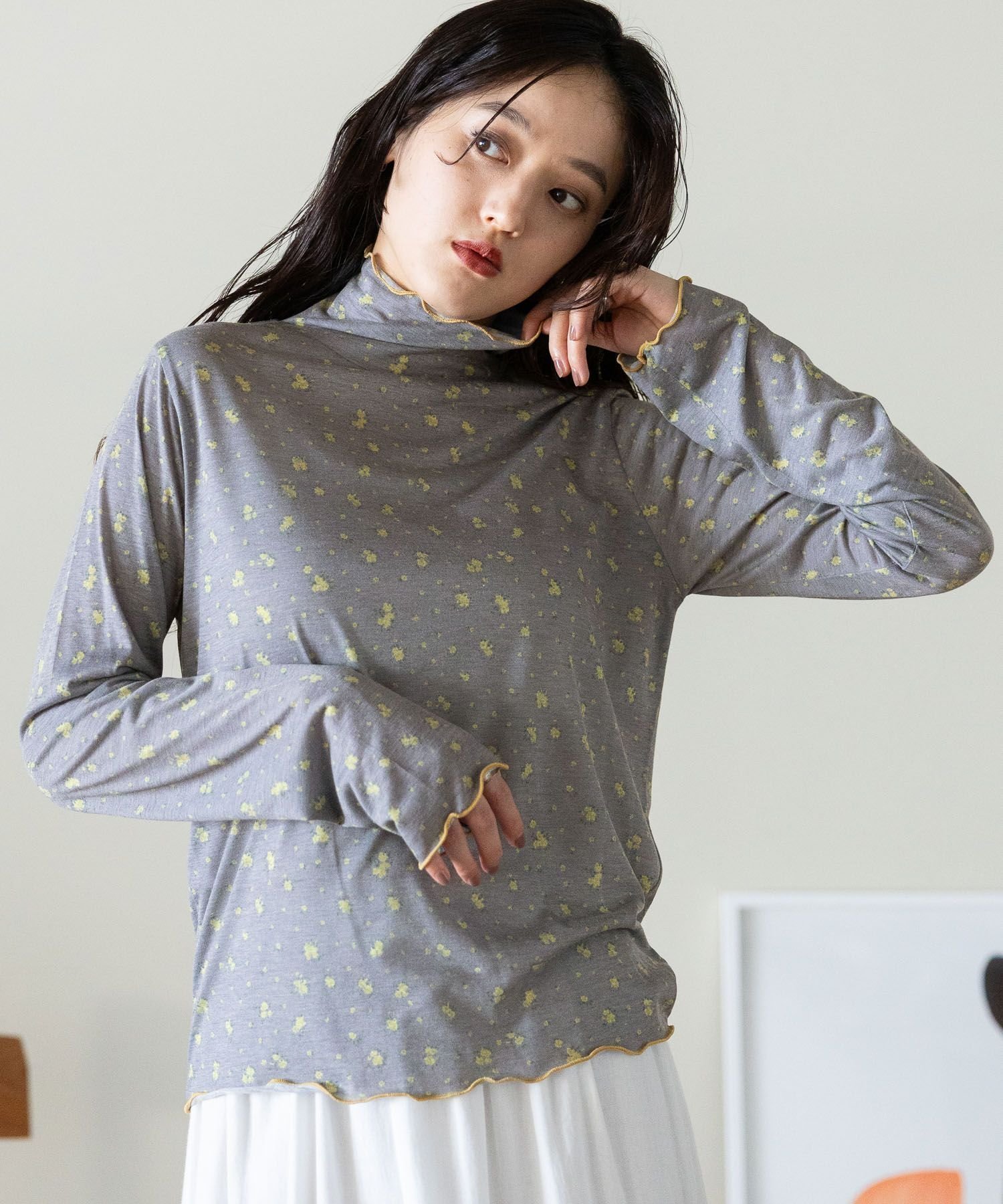 【レイジブルー/RAGEBLUE】のメロウインナーカットソー インテリア・キッズ・メンズ・レディースファッション・服の通販 founy(ファニー) 　ファッション　Fashion　レディースファッション　Fashion for Women　トップス・カットソー　Cut & Sew Tops　カットソー・ベーシックTシャツ　Cut-and-Sewn Tops / Stretch Tees & Basics　おすすめ　Recommended / Our Picks　とろみ　Fluid, Flowy Fabric　インナー　Innerwear　シアー　Sheer, See-Through　ジャケット　Jacket, Outerwear　タートルネック　Turtleneck, High Neck　トレンド　Trend, Trending Now　ビスチェ　Bustier, Corset Top　フィット　Fit, Slim Fit　ベスト　Vest, Waistcoat　防寒　Cold Protection, Winter-Ready　グレー15|ID: prp329100004813072 ipo3291000000034944586