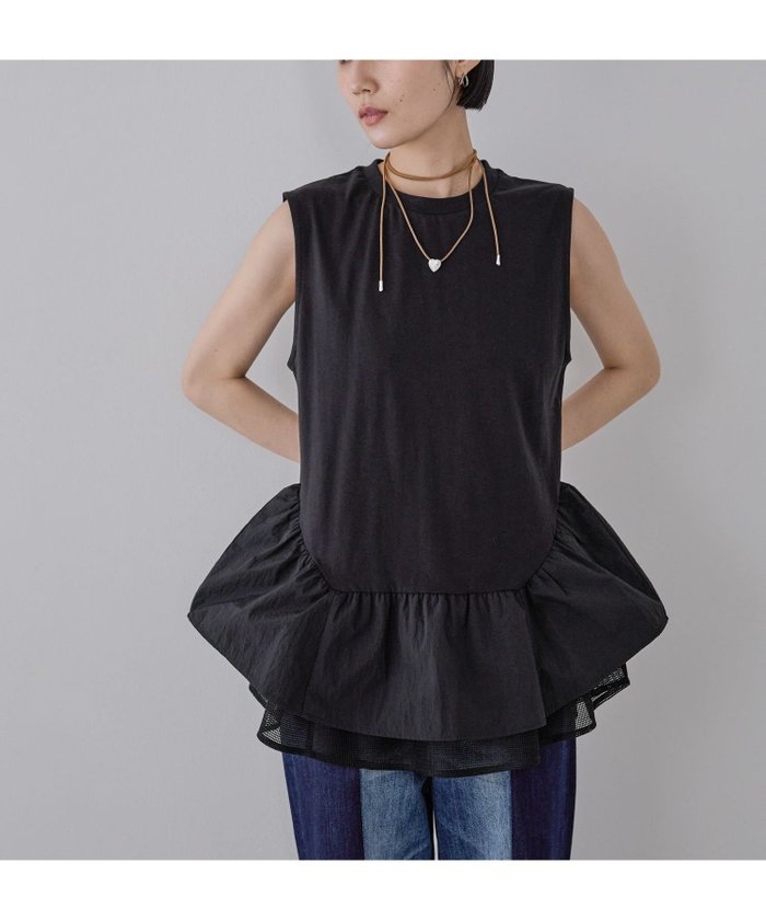 【ジーナシス/JEANASiS】のドッキングペプラムNS インテリア・キッズ・メンズ・レディースファッション・服の通販 founy(ファニー) https://founy.com/ ファッション Fashion レディースファッション Fashion for Women おすすめ Recommended / Our Picks スラックス Slacks, Dress Pants デニム Denim, Jeans Material トレンド Trend, Trending Now ドッキング Docking, Mixed Material ノースリーブ Sleeveless, No-Sleeve フレア Flare, Flared ペプラム Peplum, Flared Hem ボトム Bottoms, Lower Wear 今季 This Season, Current Season 夏 Summer |ID: prp329100004813097 ipo3291000000035254275