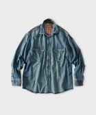 【フォーティファイブ アール/45R】の45プチデニムの908イースタンシャツ 人気、トレンドファッション・服の通販 founy(ファニー) ファッション Fashion レディースファッション Fashion for Women トップス・カットソー Cut & Sew Tops シャツ・ブラウス・オフィスカジュアル Elegant Blouses & Button-Ups インディゴ Indigo Denim グラデーション Gradient, Ombre ダメージ Distressed, Destroyed デニム Denim, Jeans Material フラップ Flap, Flap Pocket ポケット Pocket, Pocket Detail ヴィンテージ Vintage Style thumbnail インディゴ淡|ID: prp329100004813105 ipo3291000000034944957