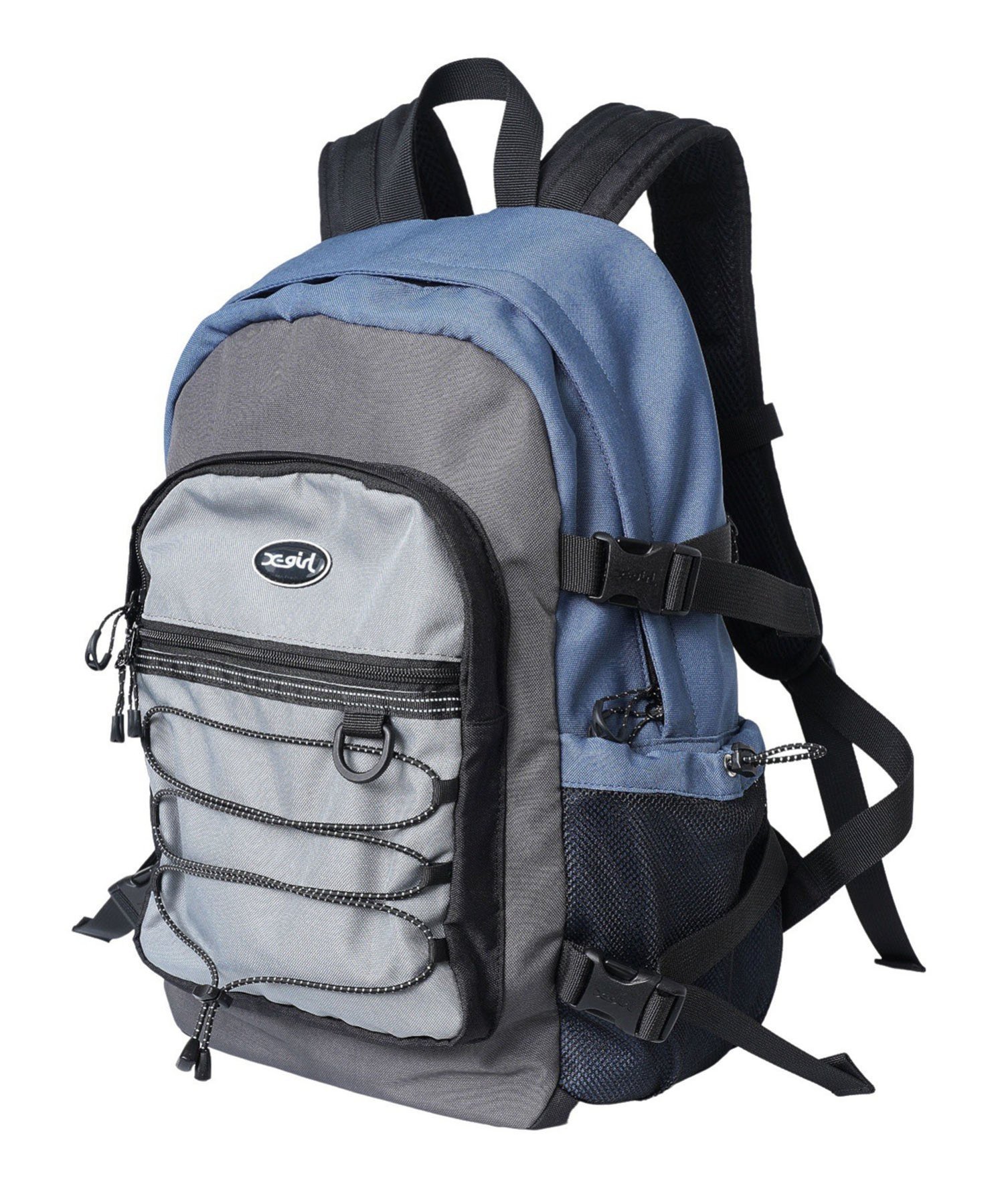 【エックスガール/X-girl】のBUNGEE CORD BACKPACK リュック X-girl インテリア・キッズ・メンズ・レディースファッション・服の通販 founy(ファニー) 　ファッション　Fashion　レディースファッション　Fashion for Women　サイドジップ　Side Zip, Side Zipper　フロント　Front, Front Design　ポケット　Pocket, Pocket Detail　リュック　Backpack, Rucksack　旅行　Travel　ビジネス 仕事 通勤　Business / Work / Commuting　GREY|ID: prp329100004813130 ipo3291000000034945181