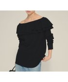 【ジーナシス/JEANASiS】のFrill Offshoulder Pullover LS 人気、トレンドファッション・服の通販 founy(ファニー) ファッション Fashion レディースファッション Fashion for Women トップス・カットソー Cut & Sew Tops カジュアルプルオーバー・ニットトップス Pullovers & Knit Tops / Casual Pullovers おすすめ Recommended / Our Picks インナー Innerwear カットオフ Cut-Off Design サロペット Overalls, Salopette ショルダー Shoulder, Shoulder Strap デニム Denim, Jeans Material バランス Balance, Style Balance フリル Frill, Ruffle ボトム Bottoms, Lower Wear ロマンティック Romantic, Feminine Style ワイド Wide, Wide Fit thumbnail ブラック|ID: prp329100004813145 ipo3291000000034945330