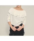 【ジーナシス/JEANASiS】のFrill Offshoulder Pullover LS 人気、トレンドファッション・服の通販 founy(ファニー) ファッション Fashion レディースファッション Fashion for Women トップス・カットソー Cut & Sew Tops カジュアルプルオーバー・ニットトップス Pullovers & Knit Tops / Casual Pullovers おすすめ Recommended / Our Picks インナー Innerwear カットオフ Cut-Off Design サロペット Overalls, Salopette ショルダー Shoulder, Shoulder Strap デニム Denim, Jeans Material バランス Balance, Style Balance フリル Frill, Ruffle ボトム Bottoms, Lower Wear ロマンティック Romantic, Feminine Style ワイド Wide, Wide Fit thumbnail オフホワイト|ID: prp329100004813145 ipo3291000000034945331