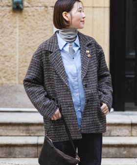 【アーバンリサーチ ロッソ/URBAN RESEARCH ROSSO】のF by ROSSO 『UR TECH』ミックスツイードジャコット 人気、トレンドファッション・服の通販 founy(ファニー) ファッション Fashion レディースファッション Fashion for Women エレガント 上品 Elegant 秋 Autumn クラシカル Classical, Vintage-Inspired ショルダー Shoulder, Shoulder Strap ジャケット Jacket, Outerwear スカーフ Scarf, Neckwear タイトスカート Pencil Skirt, Tight Skirt ツイード Twill, Twill Weave デニム Denim, Jeans Material ドロップ Drop Shoulder, Dropped Style ブローチ Brooch, Pin Brooch ミックス Mix, Mixed Style 冬 Winter / This Winter A/W・秋冬 Autumn/Winter おすすめ Recommended / Our Picks 2025年 2025 2025-2026秋冬・A/W Autumn/Winter 2025–26 AW25–26 |ID:prp329100004813170