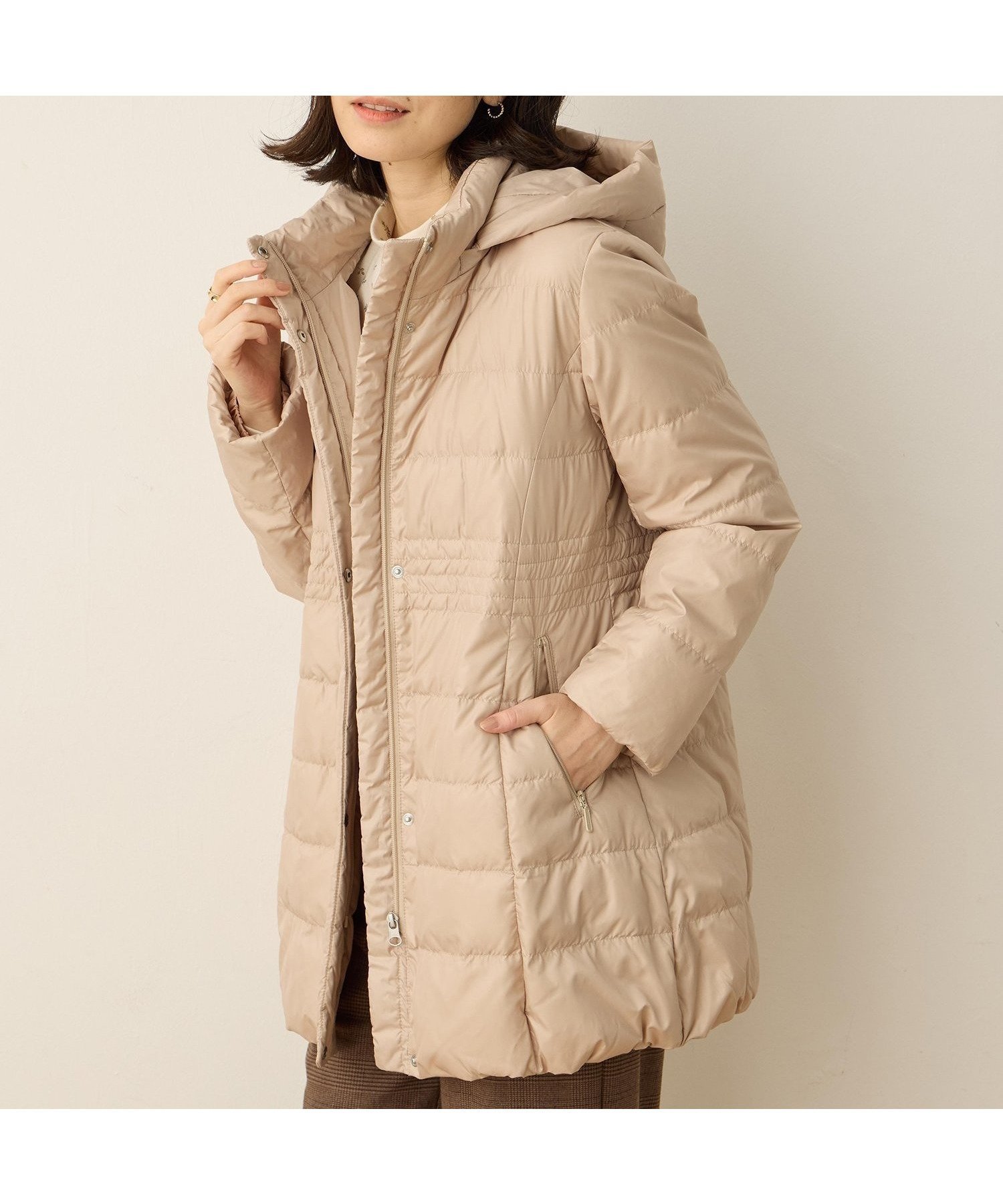 【デコイ/DECOY Since1981】のロングダウンコート インテリア・キッズ・メンズ・レディースファッション・服の通販 founy(ファニー) ファッション Fashion レディースファッション Fashion for Women アウター Coat / Outerwear Collection コート・ロングコート・ピーコート Long Coats, Peacoats & More ダウンジャケット・軽量ダウン Warm & Lightweight Down Jackets ダウン Down, Puffer チェック Check, Plaid, Tartan ロング Long, Long-Length エレガント 上品 Elegant 冬 Winter / This Winter 定番 Standard, Basic Item ベージュ|ID: prp329100004813213 ipo3291000000034945993