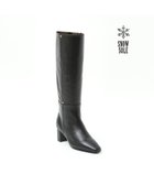 【オゥ バニスター/Au BANNISTER】の【スノーソール】ストレートラインミドルヒールロングブーツ ブラック|ID: prp329100004813244 ipo3291000000034946187