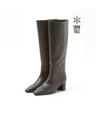 【オゥ バニスター/Au BANNISTER】の【スノーソール】ストレートラインミドルヒールロングブーツ ダークブラウン|ID: prp329100004813244 ipo3291000000034946190