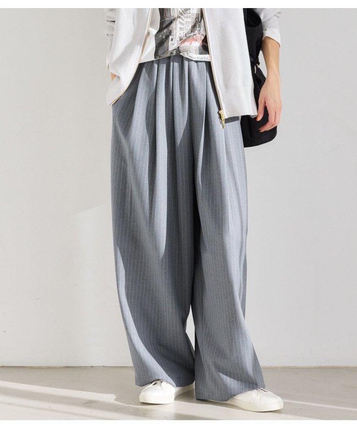 【バンヤードストーム/BARNYARDSTORM】の裏起毛タックイージーパンツ / マシンウォッシャブル インテリア・キッズ・メンズ・レディースファッション・服の通販 founy(ファニー) https://founy.com/ ファッション Fashion レディースファッション Fashion for Women パンツ Pants & Trousers おすすめ Recommended / Our Picks シンプル Simple, Minimal ストライプ Stripe, Striped Pattern ボトム Bottoms, Lower Wear 人気 Popular, Best Seller 冬 Winter / This Winter 無地 Plain, Solid Color |ID: prp329100004813284 ipo3291000000035159122