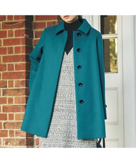 【アマカ/AMACA】のウールカシミヤAラインコート 人気、トレンドファッション・服の通販 founy(ファニー) ファッション Fashion レディースファッション Fashion for Women アウター Coat / Outerwear Collection コート・ロングコート・ピーコート Long Coats, Peacoats & More Aラインコート A-Line Coats サテン Satin, Glossy Fabric ショート Short, Short Length ストライプ Stripe, Striped Pattern パイピング Piping, Trim Design |ID:prp329100004813295