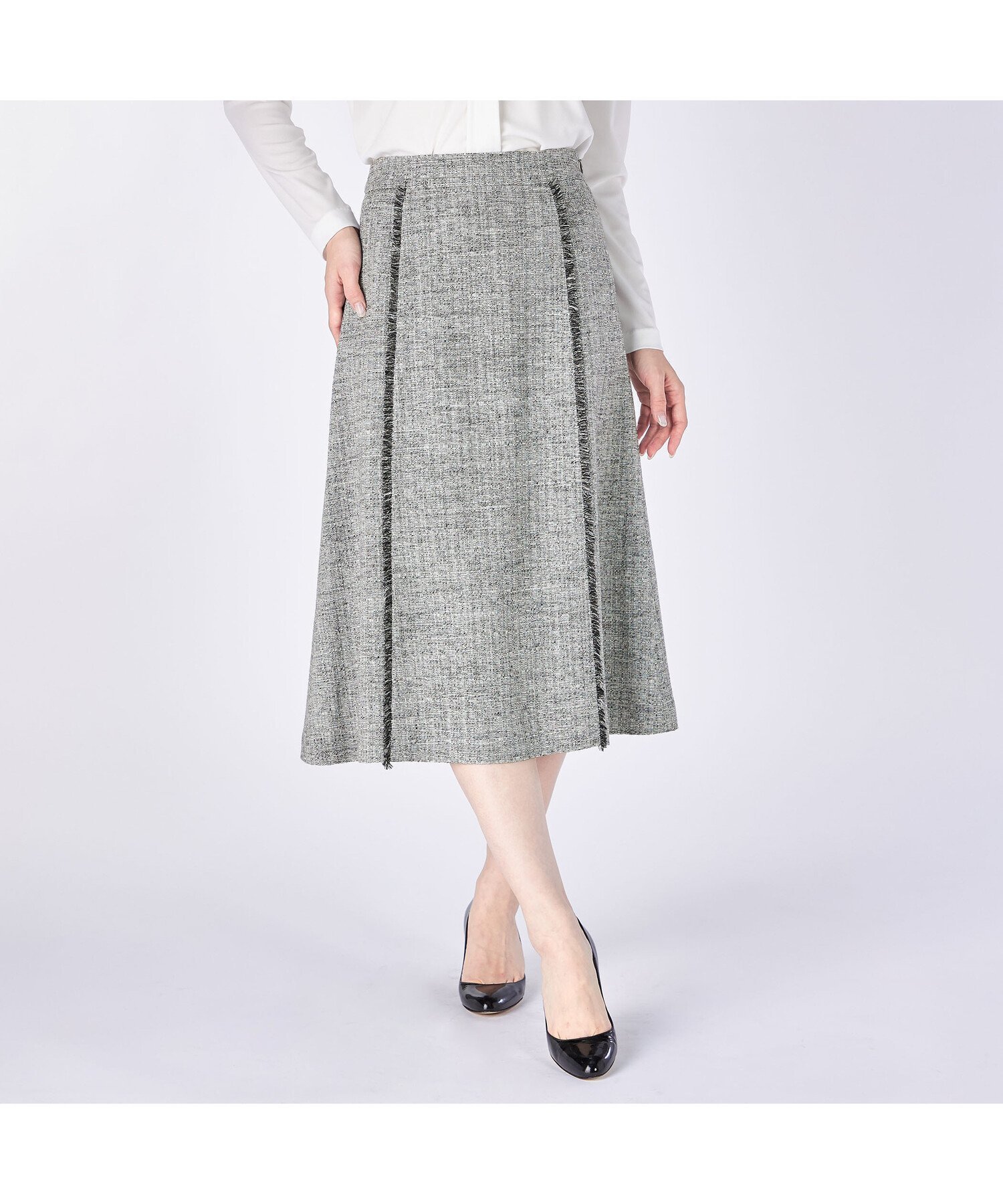 【キース/KEITH】のスプリングツィードスカート インテリア・キッズ・メンズ・レディースファッション・服の通販 founy(ファニー) 　ファッション　Fashion　レディースファッション　Fashion for Women　スカート　Skirts　おすすめ　Recommended / Our Picks　エレガント 上品　Elegant　ジャケット　Jacket, Outerwear　セットアップ　Set-Up, Coordinated Outfit　グレー|ID: prp329100004813310 ipo3291000000034947003