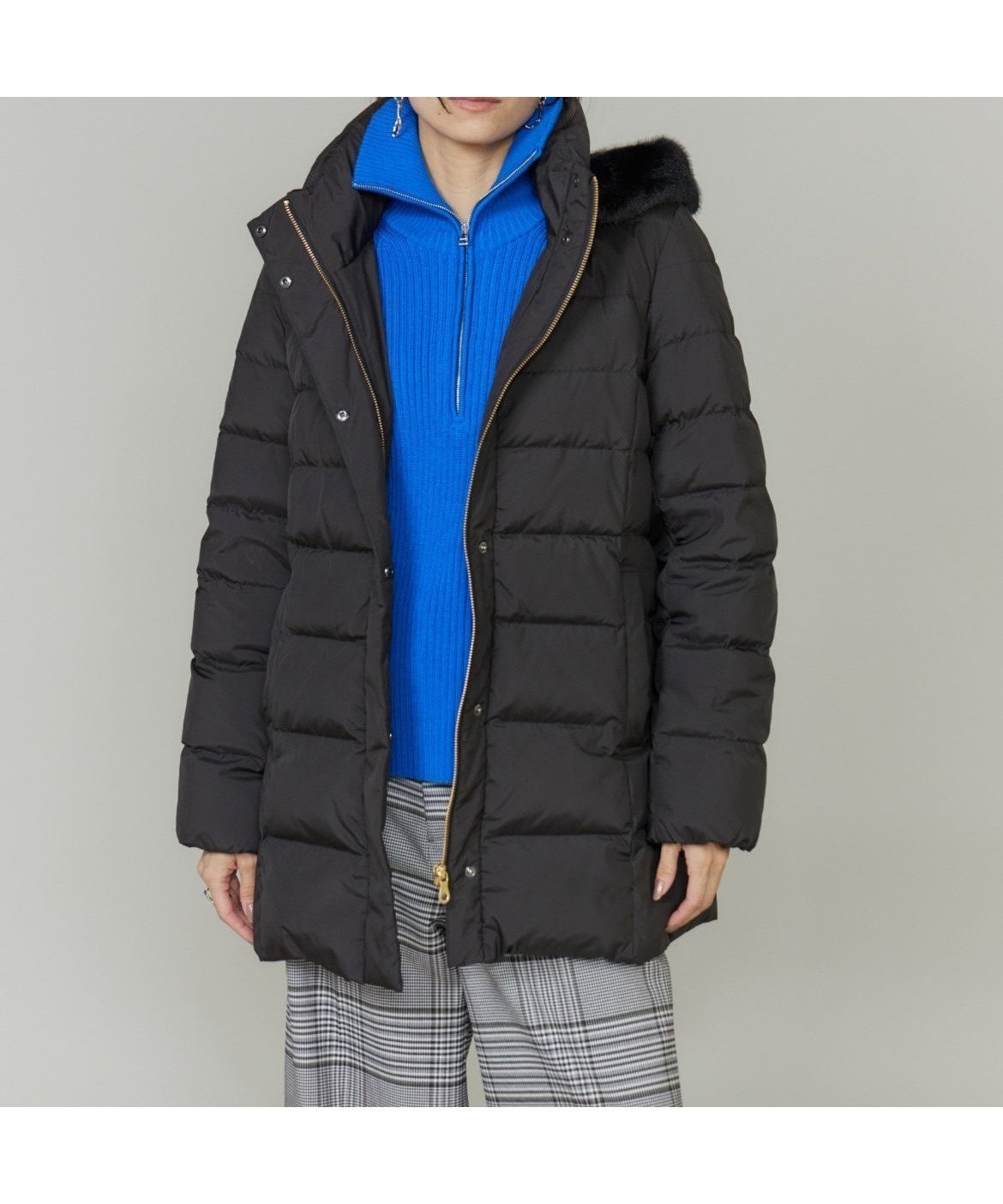 【イネド/INED】の《WEB限定》ミドル丈 フェイクファーフードダウンコート インテリア・キッズ・メンズ・レディースファッション・服の通販 founy(ファニー) 　ファッション　Fashion　レディースファッション　Fashion for Women　アウター　Coat / Outerwear Collection　コート・ロングコート・ピーコート　Long Coats, Peacoats & More　ダウンジャケット・軽量ダウン　Warm & Lightweight Down Jackets　コンパクト　Compact, Small Size　軽量　Lightweight, Ultra Light　スマート　Smart, Elegant　ダウン　Down, Puffer　バランス　Balance, Style Balance　フェザー　Feather, Feather Detail　フロント　Front, Front Design　ポケット　Pocket, Pocket Detail　ミドル　Middle Length, Mid Height　ブラック|ID: prp329100004813318 ipo3291000000034947067