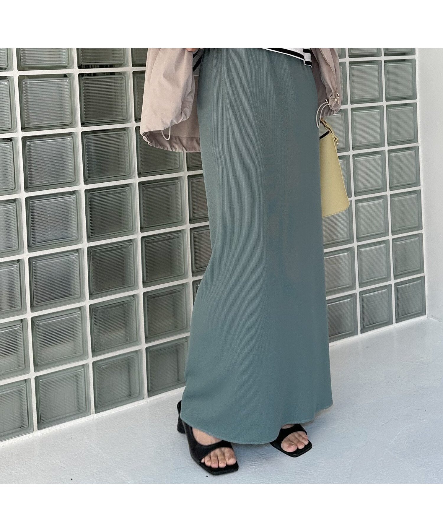 【ドゥ アルシーヴ/Doux archives】のリブロングタイトスカート インテリア・キッズ・メンズ・レディースファッション・服の通販 founy(ファニー) 　ファッション　Fashion　レディースファッション　Fashion for Women　スカート　Skirts　定番　Standard, Basic Item　人気　Popular, Best Seller　フィット　Fit, Slim Fit　リラックス　Relax, Relaxed Fit　おすすめ　Recommended / Our Picks　GREEN|ID: prp329100004813328 ipo3291000000034947261