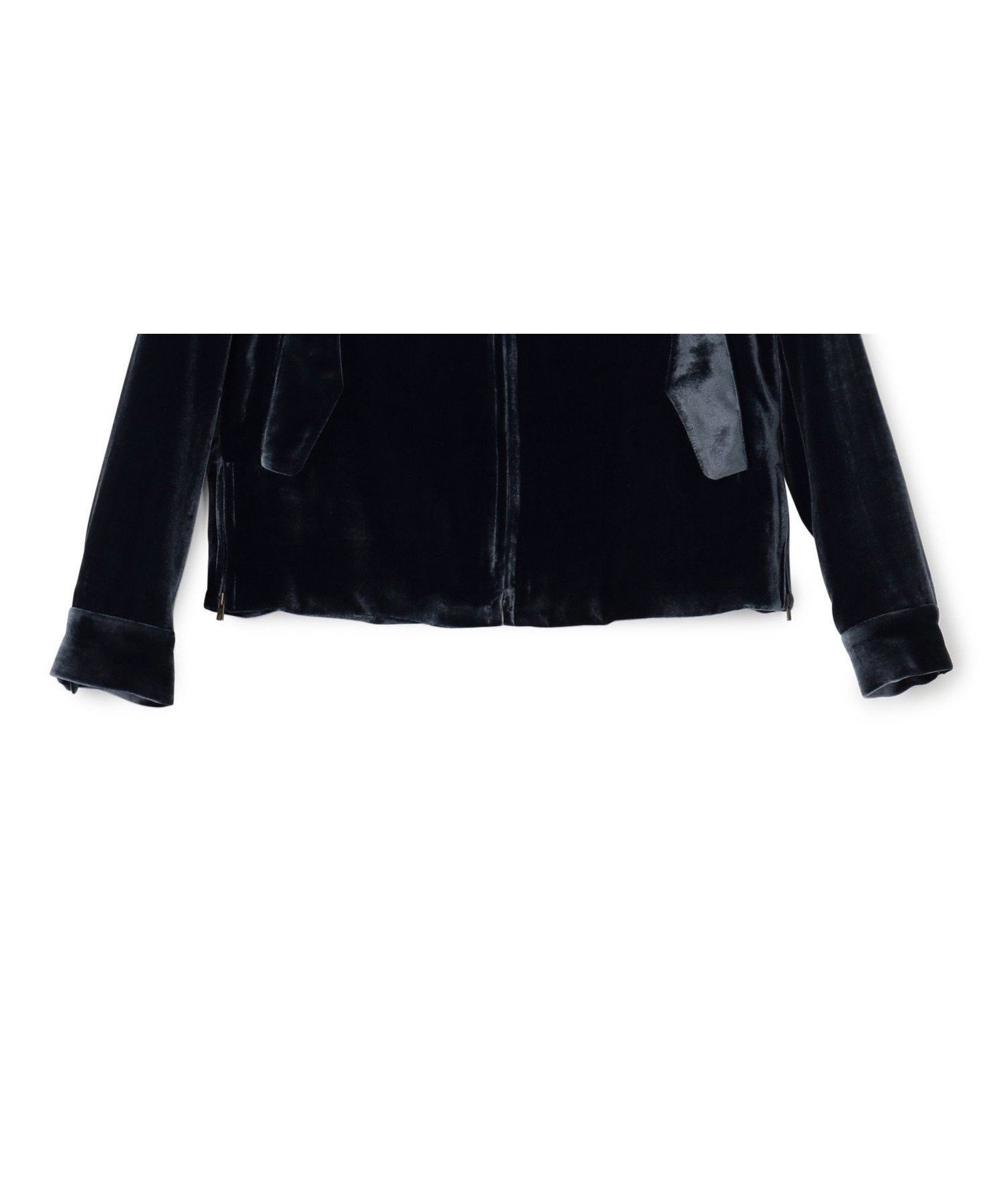 【トゥモローランド/TOMORROWLAND】のレーヨンシルクベルベット ジップアップブルゾン インテリア・キッズ・メンズ・レディースファッション・服の通販 founy(ファニー) 　ファッション　Fashion　レディースファッション　Fashion for Women　アウター　Coat / Outerwear Collection　ブルゾンジャケット・スポーティアウター　Blouson Jackets　コンパクト　Compact, Small Size　ショーツ　Shorts, Short Pants　シンプル　Simple, Minimal　デニム　Denim, Jeans Material　ビスチェ　Bustier, Corset Top　ベルベット　Velvet, Velvety　ラベンダー　Lavender　67 ダークブルー|ID: prp329100004813345 ipo3291000000034947494