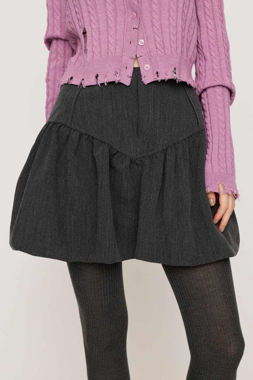 【スライ/SLY】のBALLOON ショートスカート インテリア・キッズ・メンズ・レディースファッション・服の通販 founy(ファニー) 　ファッション　Fashion　レディースファッション　Fashion for Women　スカート　Skirts　ギャザー　Gathered, Ruffled　今季　This Season, Current Season　ショート　Short, Short Length　シンプル　Simple, Minimal　スウェット / スエット　Sweatshirt, Sweatwear　トレンド　Trend, Trending Now　バランス　Balance, Style Balance　バルーン　Balloon, Balloon Silhouette　おすすめ　Recommended / Our Picks　T.GRY|ID: prp329100004813360 ipo3291000000034947658