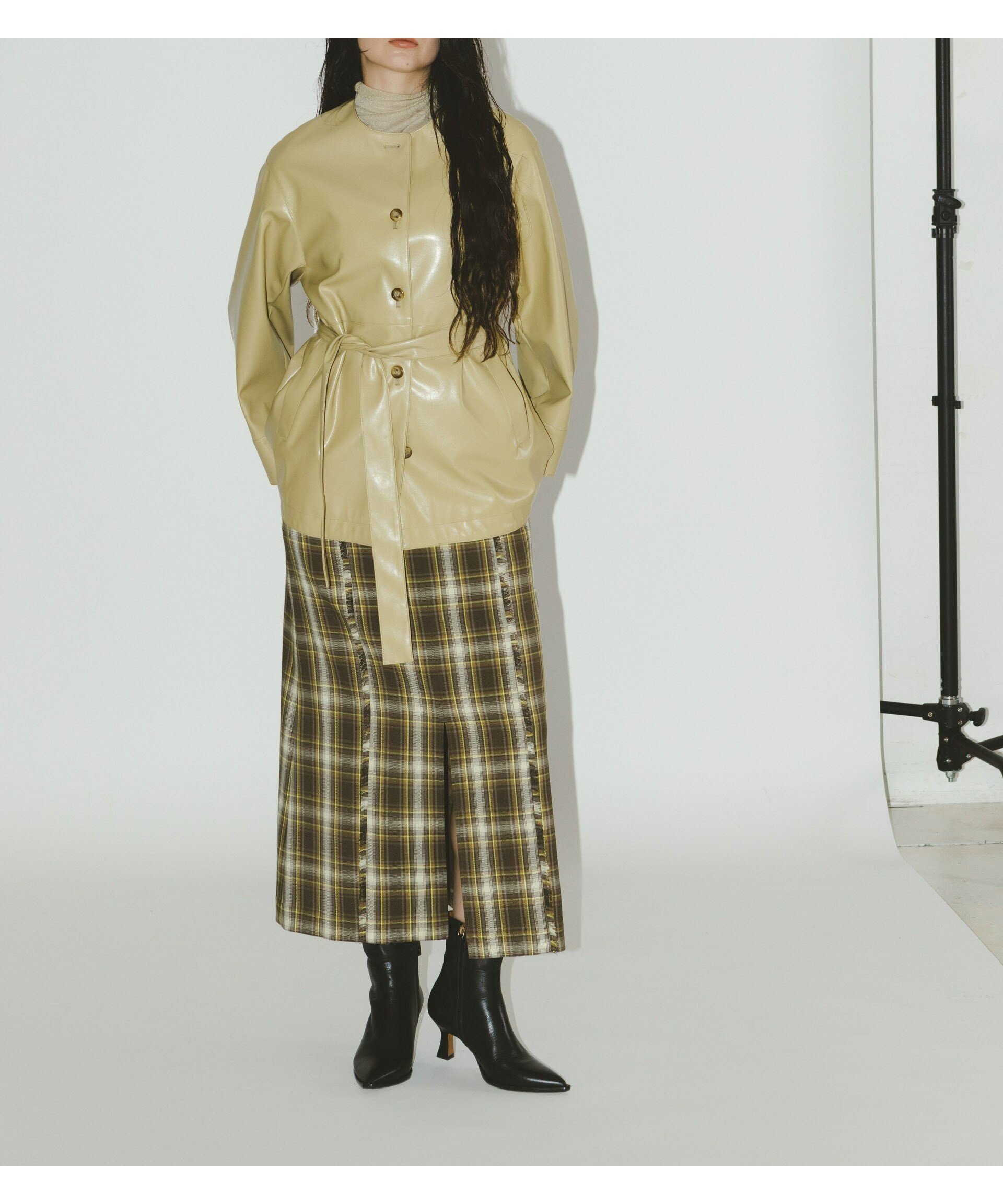 【ナノ ユニバース/nano universe】のチェックスリットロングスカート 人気、トレンドファッション・服の通販 founy(ファニー) 　ファッション　Fashion　レディースファッション　Fashion for Women　スカート　Skirts　ロングスカート　Long Skirts / Maxi & Midi Skirts　春　Spring　スリット　Slit, Slit Detail　チェック　Check, Plaid, Tartan　フリンジ　Fringe, Tassel　フロント　Front, Front Design　プリント　Print, Printed Pattern　ロング　Long, Long-Length　A/W・秋冬　Autumn/Winter　おすすめ　Recommended / Our Picks　2024年　2024　2024-2025秋冬・A/W　Autumn/Winter 2024–25 AW24–25　 other-1|ID: prp329100004813399 ipo3291000000034948063