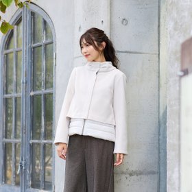 【ローズティアラ/Rose Tiara】のリボンカラードッキングショートコート 人気、トレンドファッション・服の通販 founy(ファニー) ファッション Fashion レディースファッション Fashion for Women アウター Coat / Outerwear Collection コート・ロングコート・ピーコート Long Coats, Peacoats & More ショート Short, Short Length シンプル Simple, Minimal フロント Front, Front Design ポケット Pocket, Pocket Detail リボン Ribbon, Bow |ID:prp329100004813406