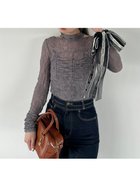 【スナイデル/SNIDEL】の【Chacott】レースシアーTOPS 人気、トレンドファッション・服の通販 founy(ファニー) ファッション Fashion レディースファッション Fashion for Women トップス・カットソー Cut & Sew Tops インナー Innerwear キャミソール Camisole, Spaghetti Strap Top ギャザー Gathered, Ruffled クロップド Cropped, Short Length コルセット Corset, Bustier スマート Smart, Elegant ドッキング Docking, Mixed Material バレエ Ballet, Ballet Style フィット Fit, Slim Fit フロント Front, Front Design リボン Ribbon, Bow おすすめ Recommended / Our Picks thumbnail DGRY[008]|ID: prp329100004813418 ipo3291000000034948206