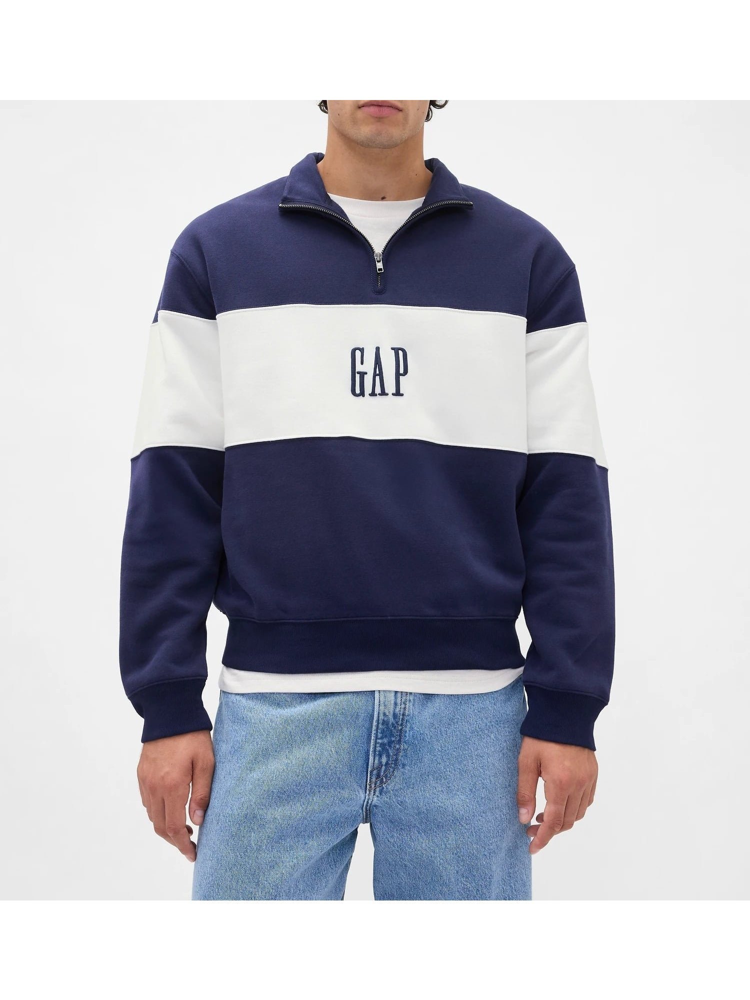 【ギャップ/GAP】のヴィンテージソフト カラーブロック GAPロゴ ハーフジップ プルオーバー インテリア・キッズ・メンズ・レディースファッション・服の通販 founy(ファニー) 　ファッション　Fashion　レディースファッション　Fashion for Women　トップス・カットソー　Cut & Sew Tops　カジュアルプルオーバー・ニットトップス　Pullovers & Knit Tops / Casual Pullovers　ダウン　Down, Puffer　長袖　Long Sleeve, Full Sleeve　フィット　Fit, Slim Fit　フロント　Front, Front Design　ブロック　Block, Solid Block Pattern　モックネック　Mock Neck, Short Turtleneck　おすすめ　Recommended / Our Picks　NEW_NAVY|ID: prp329100004813445 ipo3291000000034948540