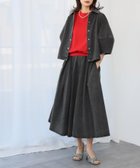 【ガール/GIRL】のランタンスリーブデニムブラウス・タックフレアスカート セットアップ 上下セット GRY|ID: prp329100004813467 ipo3291000000034948795