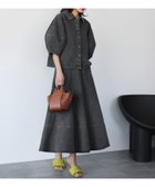 【ガール/GIRL】のランタンスリーブデニムブラウス・フレアスカート セットアップ 上下セット GRY|ID: prp329100004813468 ipo3291000000034948801