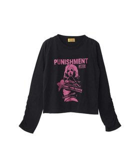 【ヒステリックグラマー/HYSTERIC GLAMOUR】のKINKY AND BIZARRE Tシャツ 人気、トレンドファッション・服の通販 founy(ファニー) ファッション Fashion レディースファッション Fashion for Women トップス・カットソー Cut & Sew Tops シャツ・ブラウス・オフィスカジュアル Elegant Blouses & Button-Ups ロングTシャツ・Tシャツ Longline T-Shirts & Tees おすすめ Recommended / Our Picks オーガニック Organic Cotton グラフィック Graphic, Graphic Design シャーリング Shirring, Ruched ベスト Vest, Waistcoat |ID:prp329100004813491