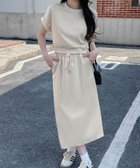 【ガール/GIRL】のスウェット セットアップ 上下セット ショート丈トップス ミモレ丈スカート BE|ID: prp329100004813496 ipo3291000000034948950