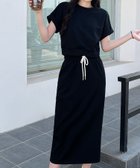 【ガール/GIRL】のスウェット セットアップ 上下セット ショート丈トップス ミモレ丈スカート BK|ID: prp329100004813496 ipo3291000000034948951