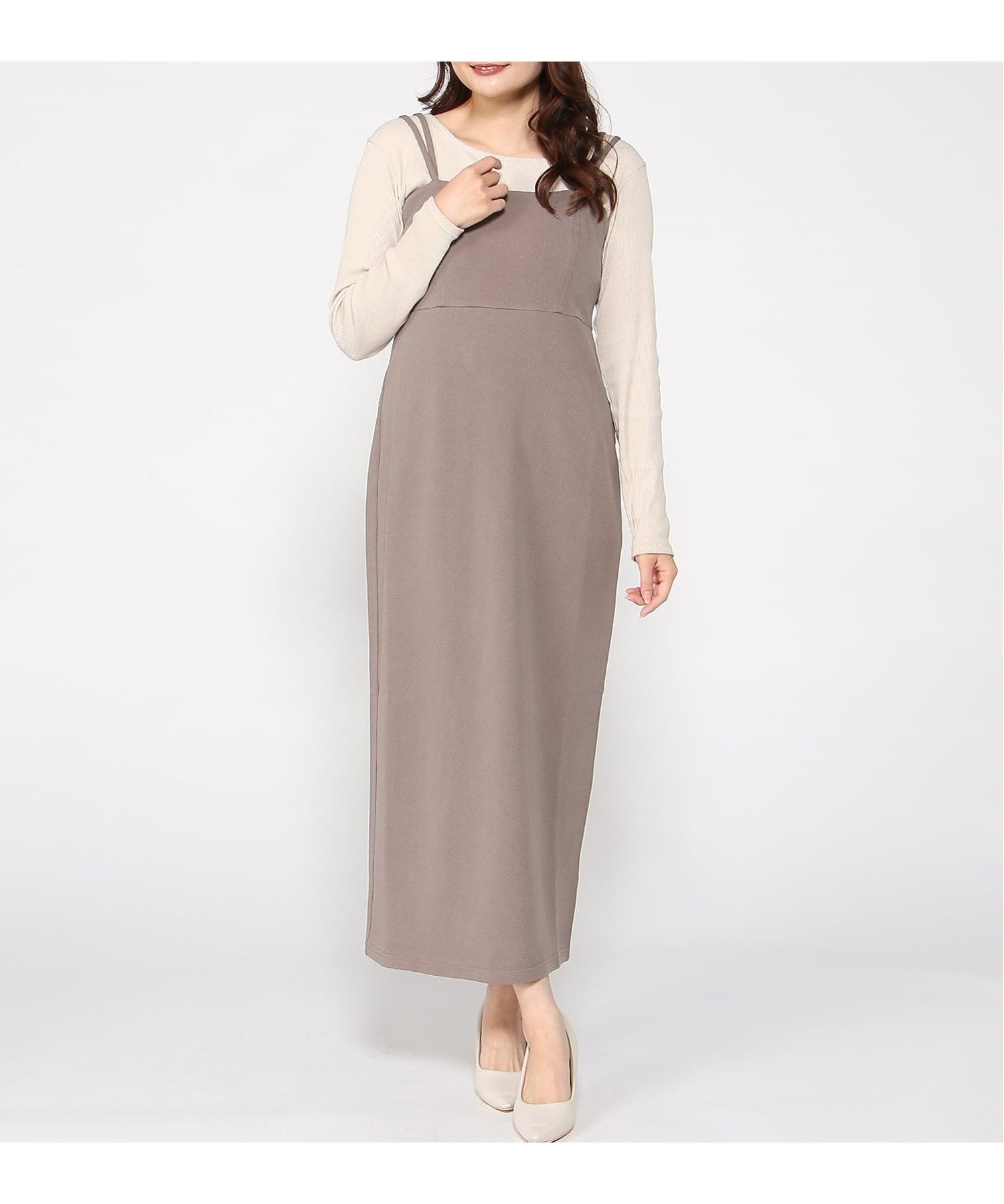 【その他のブランド/Other】のVIVID LADY/カップ付ノースリーブロングワンピース インテリア・キッズ・メンズ・レディースファッション・服の通販 founy(ファニー) ファッション Fashion レディースファッション Fashion for Women ワンピース Dresses ノースリーブ Sleeveless, No-Sleeve フェミニン Feminine, Girly モカ|ID: prp329100004813504 ipo3291000000034949008