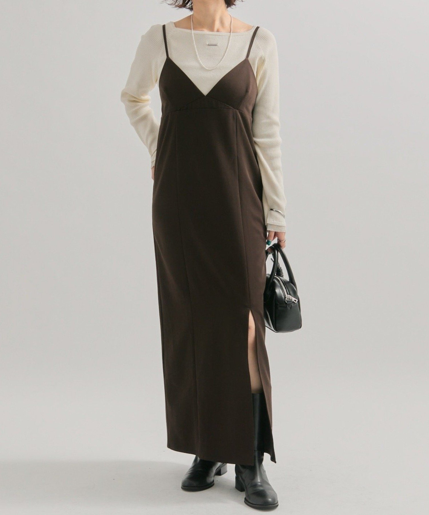 【パルグループ/PAL GROUP】の【mystic】ギャザービスチェSETワンピース インテリア・キッズ・メンズ・レディースファッション・服の通販 founy(ファニー) 　ファッション　Fashion　レディースファッション　Fashion for Women　ワンピース　Dresses　インナー　Innerwear　ウェーブ　Wavy Pattern　コンパクト　Compact, Small Size　ストレート　Straight, Straight Cut　スリット　Slit, Slit Detail　ビスチェ　Bustier, Corset Top　フロント　Front, Front Design　プレート　Plate, Dish　ミュール　Mule, Backless Shoes　リボン　Ribbon, Bow　再入荷　Restock / Back in Stock　おすすめ　Recommended / Our Picks　ブラウン|ID: prp329100004813510 ipo3291000000034949044