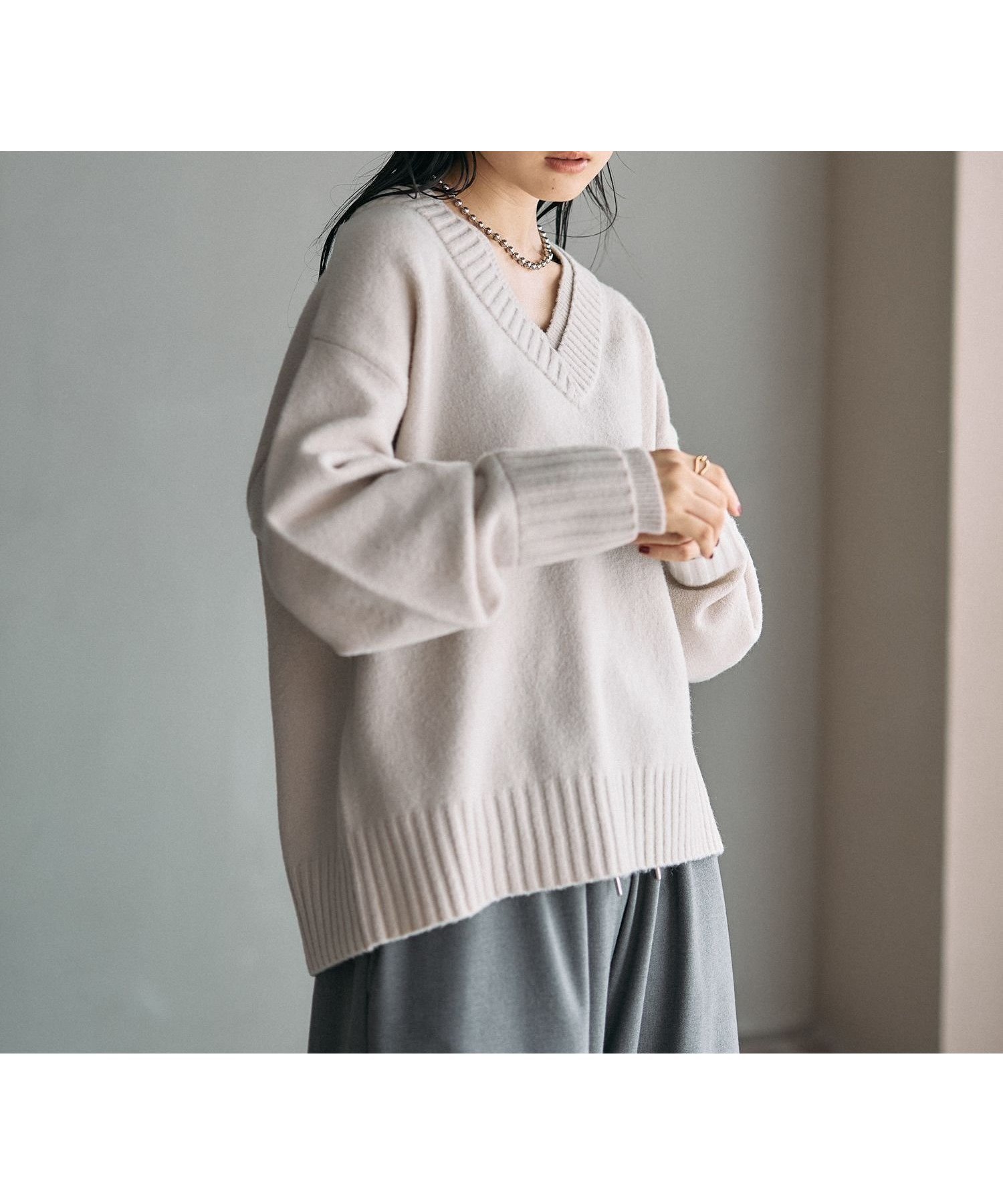 【レプシィム ローリーズファーム/LEPSIM LOWRYS FARM】の5ゲージアンゴラMIXレイヤープルオーバー インテリア・キッズ・メンズ・レディースファッション・服の通販 founy(ファニー) 　ファッション　Fashion　レディースファッション　Fashion for Women　トップス・カットソー　Cut & Sew Tops　カジュアルプルオーバー・ニットトップス　Pullovers & Knit Tops / Casual Pullovers　おすすめ　Recommended / Our Picks　アンゴラ　Angora Knitwear　スラックス　Slacks, Dress Pants　ダブル　Double, Double-Breasted　チェック　Check, Plaid, Tartan　トレンド　Trend, Trending Now　ボトム　Bottoms, Lower Wear　人気　Popular, Best Seller　定番　Standard, Basic Item　A/W・秋冬　Autumn/Winter　オフベージュ08|ID: prp329100004813532 ipo3291000000034949290