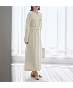 【アンデミュウ/Andemiu】の【セレモニー】キンボタンノーカラーワンピース 人気、トレンドファッション・服の通販 founy(ファニー) ファッション Fashion レディースファッション Fashion for Women ワンピース Dresses アクセサリー Fashion Accessories クラシカル Classical, Vintage-Inspired セレモニー Ceremony フレア Flare, Flared ロング Long, Long-Length 夏 Summer 春 Spring |ID:prp329100004813535