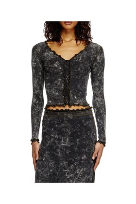 【ディーゼル/DIESEL】のウィメンズ 長袖トップ T-FLUX 人気、トレンドファッション・服の通販 founy(ファニー) ファッション Fashion レディースファッション Fashion for Women トップス・カットソー Cut & Sew Tops コンパクト Compact, Small Size ストレッチ Stretch, Stretchy Fabric スリム Slim, Slim Fit フィット Fit, Slim Fit フリル Frill, Ruffle ブロック Block, Solid Block Pattern マーブル Marble, Marble Pattern 長袖 Long Sleeve, Full Sleeve |ID:prp329100004813538