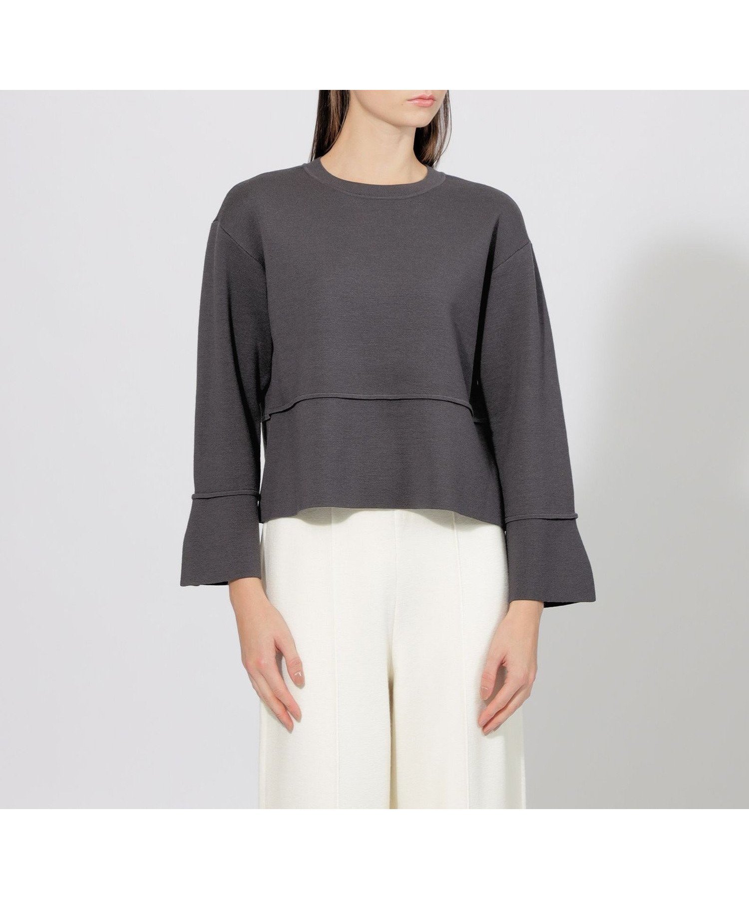 【エポカ/EPOCA】の【La maglia】 ボックスシルエット ニットプルオーバー 人気、トレンドファッション・服の通販 founy(ファニー) 　ファッション　Fashion　レディースファッション　Fashion for Women　トップス・カットソー　Cut & Sew Tops　ニット　Knit Tops & Sweaters　カジュアルプルオーバー・ニットトップス　Pullovers & Knit Tops / Casual Pullovers　おすすめ　Recommended / Our Picks　カフス　Cuff Design　スリット　Slit, Slit Detail　セットアップ　Set-Up, Coordinated Outfit　ボックス　Boxy, Box Shape　ミラノリブ　Milano Rib, Milano Stitch　冬　Winter / This Winter　秋　Autumn　 other-1|ID: prp329100004813568 ipo3291000000034950069