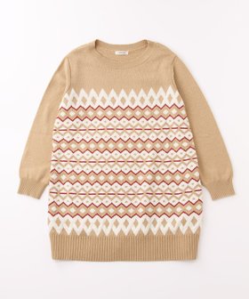 【タバサ/TABASA】のフェアアイルチュニック 人気、トレンドファッション・服の通販 founy(ファニー) ファッション Fashion レディースファッション Fashion for Women トップス・カットソー Cut & Sew Tops アクリル Acrylic Material カラフル Colorful Design チュニック Tunic, Long Top モダン Modern, Contemporary 無地 Plain, Solid Color |ID:prp329100004813590