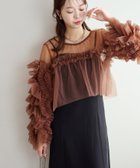 【ディスコート/Discoat】の【オケージョン】チュールフリル使いセットワンピース 人気、トレンドファッション・服の通販 founy(ファニー) ファッション Fashion レディースファッション Fashion for Women ワンピース Dresses おすすめ Recommended / Our Picks オケージョン Occasion Wear キャミワンピース Cami Dress, Slip Dress チュール Tulip, Tulip Motif デニム Denim, Jeans Material エレガント 上品 Elegant thumbnail ブラウン|ID: prp329100004813596 ipo3291000000034950538