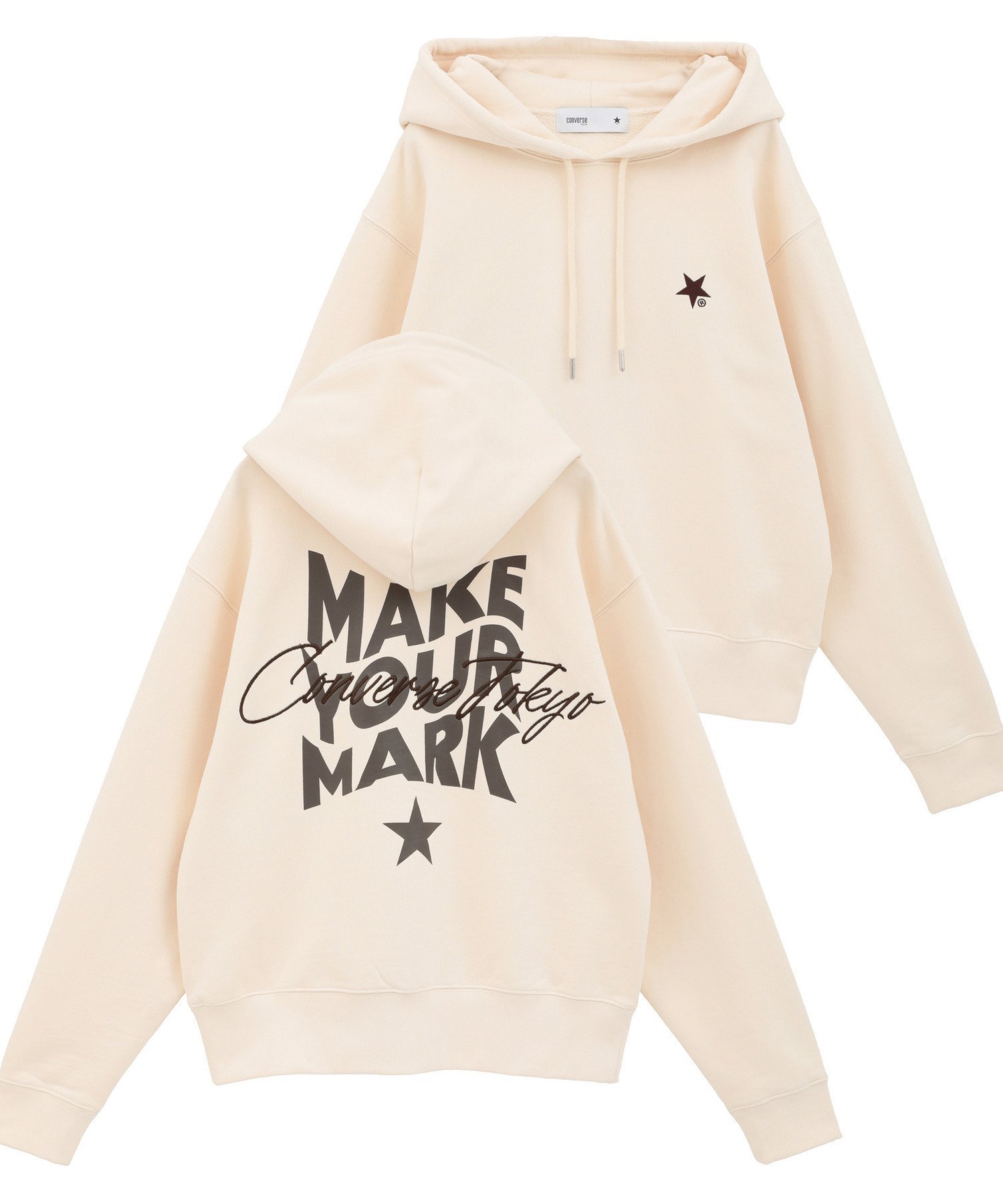 【コンバーストウキョウ/CONVERSE TOKYO】のBACK LOGO HOODIE インテリア・キッズ・メンズ・レディースファッション・服の通販 founy(ファニー) 　ファッション　Fashion　レディースファッション　Fashion for Women　グラフィック　Graphic, Graphic Design　シンプル　Simple, Minimal　ジャケット　Jacket, Outerwear　パーカー　Hoodie, Parka　ボトム　Bottoms, Lower Wear　ワンポイント　One Point, Statement Accent　定番　Standard, Basic Item　オフホワイト|ID: prp329100004813599 ipo3291000000034950583