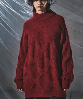 【アウラアイラ/AULA AILA】のDiagonal Cable Mohair Knit 人気、トレンドファッション・服の通販 founy(ファニー) ファッション Fashion レディースファッション Fashion for Women トップス・カットソー Cut & Sew Tops ニット Knit Tops & Sweaters ボトルネック Bottle Neck, Mock Neck 冬 Winter / This Winter |ID:prp329100004813604