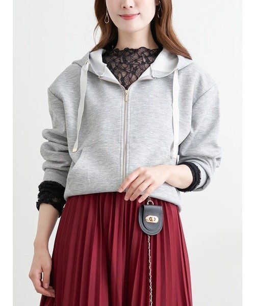 【ルディックパーク/LUDIC PARK】のスフレタッチダンボールZIPパーカー インテリア・キッズ・メンズ・レディースファッション・服の通販 founy(ファニー) ファッション Fashion レディースファッション Fashion for Women トップス・カットソー Cut & Sew Tops レディースパーカー・カジュアルフーディー Casual Hoodies & Sweatshirts カーゴパンツ Cargo Pants, Utility Pants パーカー Hoodie, Parka プリーツ Pleats, Pleated ポケット Pocket, Pocket Detail リラックス Relax, Relaxed Fit 春 Spring グレー|ID: prp329100004813619 ipo3291000000034950861