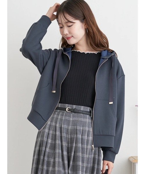 【ルディックパーク/LUDIC PARK】のスフレタッチダンボールZIPパーカー インテリア・キッズ・メンズ・レディースファッション・服の通販 founy(ファニー) ファッション Fashion レディースファッション Fashion for Women トップス・カットソー Cut & Sew Tops レディースパーカー・カジュアルフーディー Casual Hoodies & Sweatshirts カーゴパンツ Cargo Pants, Utility Pants パーカー Hoodie, Parka プリーツ Pleats, Pleated ポケット Pocket, Pocket Detail リラックス Relax, Relaxed Fit 春 Spring 濃グレー|ID: prp329100004813619 ipo3291000000034950863