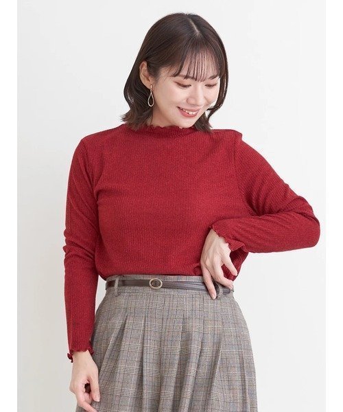 【ジェイ アンド シュプール/Re J&SUPURE】のプチハイネックメロートップス インテリア・キッズ・メンズ・レディースファッション・服の通販 founy(ファニー) 　ファッション　Fashion　レディースファッション　Fashion for Women　トップス・カットソー　Cut & Sew Tops　おすすめ　Recommended / Our Picks　インナー　Innerwear　ビスチェ　Bustier, Corset Top　フェミニン　Feminine, Girly　ベスト　Vest, Waistcoat　ボトルネック　Bottle Neck, Mock Neck　エレガント 上品　Elegant　ワイン|ID: prp329100004813621 ipo3291000000034950871