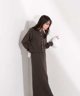 【エヌ ナチュラルビューティーベーシック/N.Natural Beauty basic】のフクレジャガードセットアップ 人気、トレンドファッション・服の通販 founy(ファニー) ファッション Fashion レディースファッション Fashion for Women セットアップ Matching Sets カットソー Cut and Sewn Top カーディガン Cardigan, Knitwear セットアップ Set-Up, Coordinated Outfit ビジネス 仕事 通勤 Business / Work / Commuting |ID:prp329100004813623