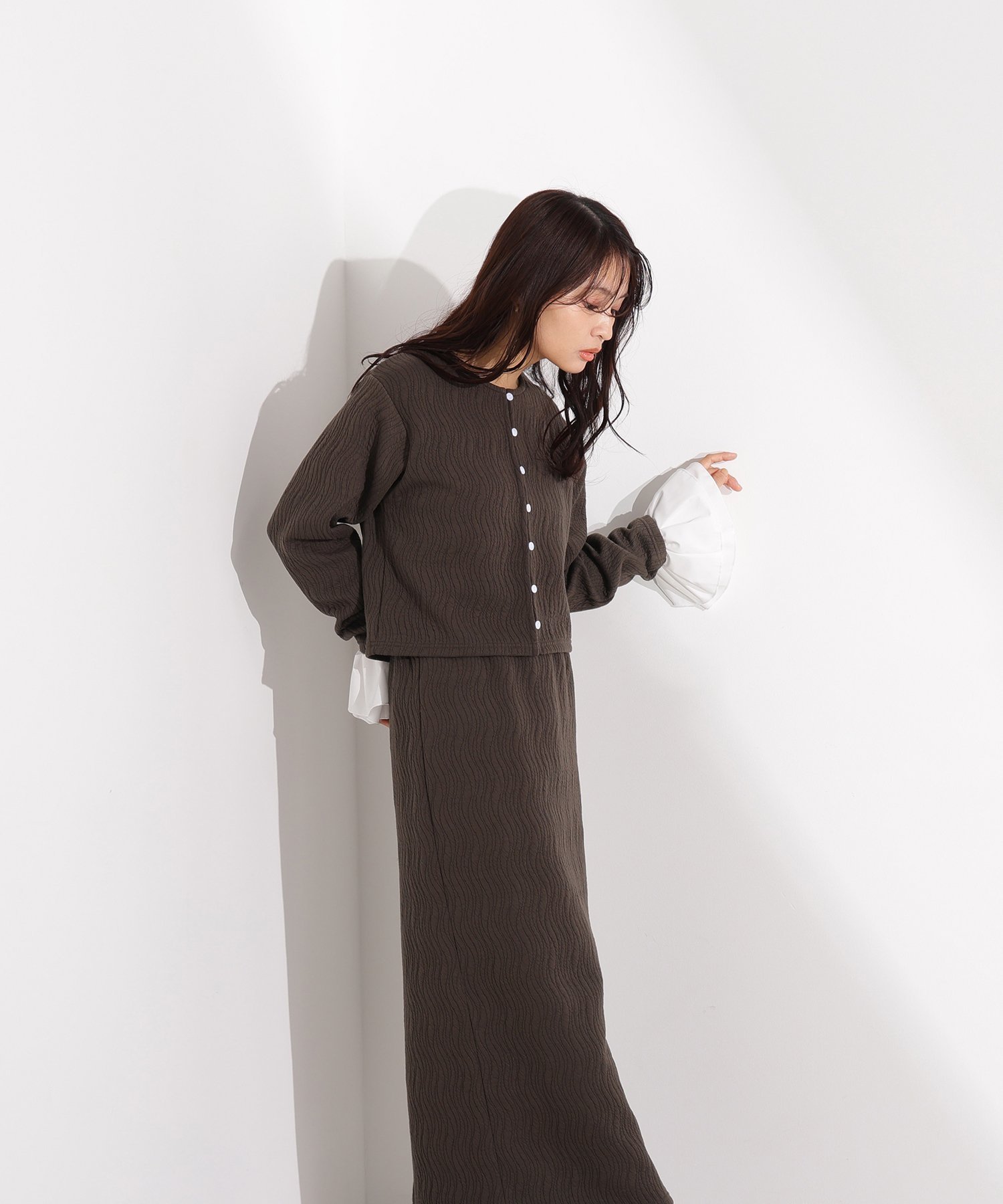 【エヌ ナチュラルビューティーベーシック/N.Natural Beauty basic】のフクレジャガードセットアップ 人気、トレンドファッション・服の通販 founy(ファニー) ファッション Fashion レディースファッション Fashion for Women セットアップ Matching Sets カットソー Cut and Sewn Top カーディガン Cardigan, Knitwear セットアップ Set-Up, Coordinated Outfit ビジネス 仕事 通勤 Business / Work / Commuting other-1|ID: prp329100004813623 ipo3291000000034950880