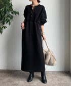 【ドゥドゥ/DouDou】の【完売カラー再追加!】袖異素材切替ダンボールワンピース 人気、トレンドファッション・服の通販 founy(ファニー) ファッション Fashion レディースファッション Fashion for Women ワンピース Dresses 切替 Switching, Contrast Panel シンプル Simple, Minimal スマート Smart, Elegant スリット Slit, Slit Detail A/W・秋冬 Autumn/Winter 冬 Winter / This Winter 再入荷 Restock / Back in Stock 2025年 2025 2025-2026秋冬・A/W Autumn/Winter 2025–26 AW25–26 thumbnail ブラック|ID: prp329100004813624 ipo3291000000034950891