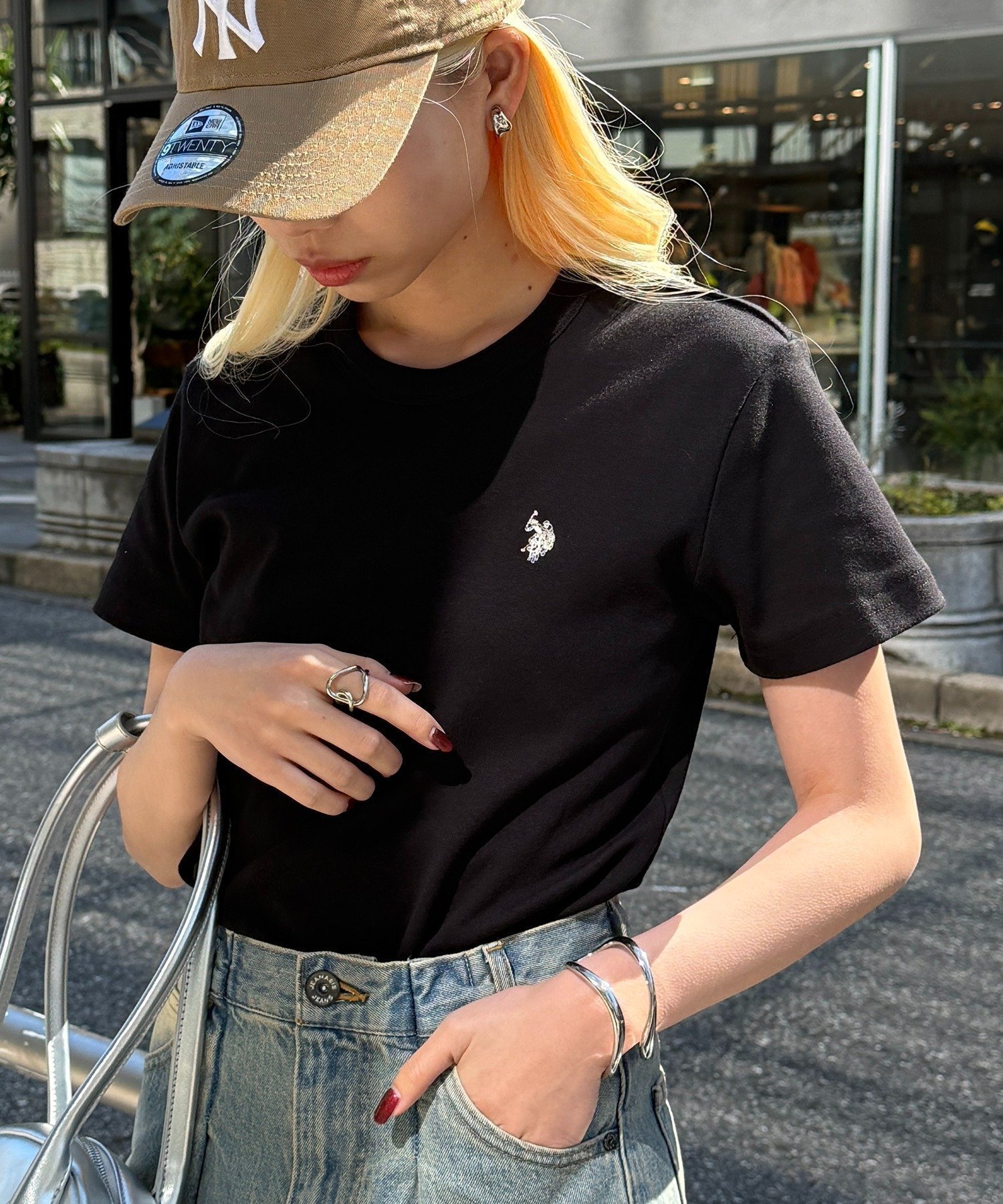 【セットアップセブン/SETUP7】のU.S. POLO ASSN./【別注】ビューティースムースTシャツ 半袖 ポロ インテリア・キッズ・メンズ・レディースファッション・服の通販 founy(ファニー) 　ファッション　Fashion　レディースファッション　Fashion for Women　トップス・カットソー　Cut & Sew Tops　シャツ・ブラウス・オフィスカジュアル　Elegant Blouses & Button-Ups　ロングTシャツ・Tシャツ　Longline T-Shirts & Tees　インナー　Innerwear　クラシカル　Classical, Vintage-Inspired　ジャケット　Jacket, Outerwear　スポーツ　Sports, Activewear　スリーブ　Sleeve, Long Sleeve / Short Sleeve　ノースリーブ　Sleeveless, No-Sleeve　別注　Limited Edition, Custom Order　半袖　Short Sleeve, Half Sleeve　ロング　Long, Long-Length　再入荷　Restock / Back in Stock　エレガント 上品　Elegant　BLK|ID: prp329100004813625 ipo3291000000034950908