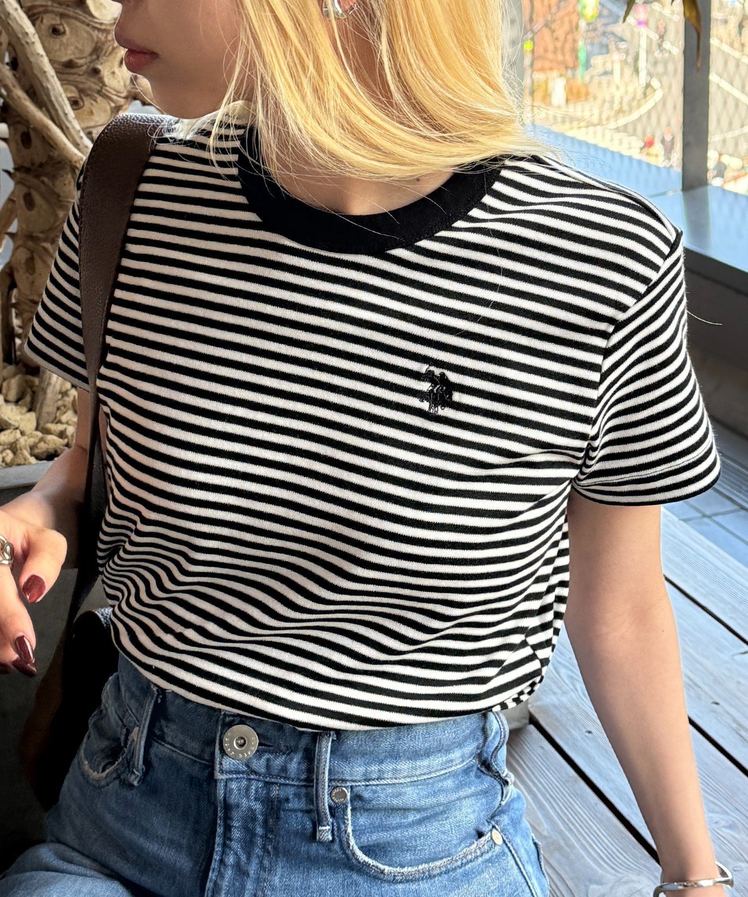 【セットアップセブン/SETUP7】のU.S. POLO ASSN./【別注】ビューティースムースTシャツ 半袖 ポロ インテリア・キッズ・メンズ・レディースファッション・服の通販 founy(ファニー) 　ファッション　Fashion　レディースファッション　Fashion for Women　トップス・カットソー　Cut & Sew Tops　シャツ・ブラウス・オフィスカジュアル　Elegant Blouses & Button-Ups　ロングTシャツ・Tシャツ　Longline T-Shirts & Tees　インナー　Innerwear　クラシカル　Classical, Vintage-Inspired　ジャケット　Jacket, Outerwear　スポーツ　Sports, Activewear　スリーブ　Sleeve, Long Sleeve / Short Sleeve　ノースリーブ　Sleeveless, No-Sleeve　別注　Limited Edition, Custom Order　半袖　Short Sleeve, Half Sleeve　ロング　Long, Long-Length　再入荷　Restock / Back in Stock　エレガント 上品　Elegant　BLK3|ID: prp329100004813625 ipo3291000000034950914