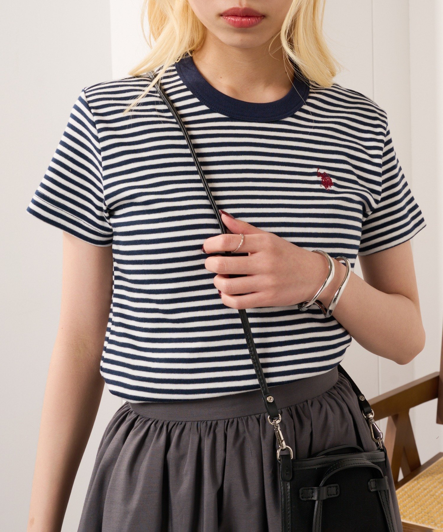 【セットアップセブン/SETUP7】のU.S. POLO ASSN./【別注】ビューティースムースTシャツ 半袖 ポロ インテリア・キッズ・メンズ・レディースファッション・服の通販 founy(ファニー) 　ファッション　Fashion　レディースファッション　Fashion for Women　トップス・カットソー　Cut & Sew Tops　シャツ・ブラウス・オフィスカジュアル　Elegant Blouses & Button-Ups　ロングTシャツ・Tシャツ　Longline T-Shirts & Tees　インナー　Innerwear　クラシカル　Classical, Vintage-Inspired　ジャケット　Jacket, Outerwear　スポーツ　Sports, Activewear　スリーブ　Sleeve, Long Sleeve / Short Sleeve　ノースリーブ　Sleeveless, No-Sleeve　別注　Limited Edition, Custom Order　半袖　Short Sleeve, Half Sleeve　ロング　Long, Long-Length　再入荷　Restock / Back in Stock　エレガント 上品　Elegant　NVY3|ID: prp329100004813625 ipo3291000000034950917