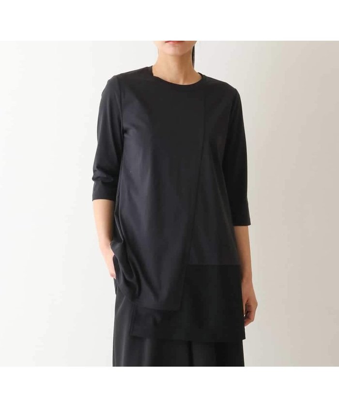 【ヒロコビス/HIROKO BIS】の【UVカット/遮熱性】メッシュ切り替えデザインチュニック /洗濯機で洗える インテリア・キッズ・メンズ・レディースファッション・服の通販 founy(ファニー) https://founy.com/ ファッション Fashion レディースファッション Fashion for Women トップス・カットソー Cut & Sew Tops おすすめ Recommended / Our Picks イレギュラー Irregular Design カットソー Cut and Sewn Top ストレッチ Stretch, Stretchy Fabric チュニック Tunic, Long Top ヘムライン Hemline, Bottom Cut メッシュ Mesh, Net Fabric 夏 Summer 洗える Machine Washable |ID: prp329100004813628 ipo3291000000034950942