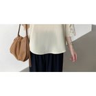 【ココモモ/COCOMOMO】の袖レースブラウス チュニックブラウス ゆったり体型カバー ブラウス 七分袖 人気、トレンドファッション・服の通販 founy(ファニー) ファッション Fashion レディースファッション Fashion for Women トップス・カットソー Cut & Sew Tops シャツ・ブラウス・オフィスカジュアル Elegant Blouses & Button-Ups エレガント 上品 Elegant チュニック Tunic, Long Top レース Lace, Lace Fabric 切替 Switching, Contrast Panel 透かし Cut-Out, Lacework thumbnail ベージュ|ID: prp329100004813633 ipo3291000000034951052