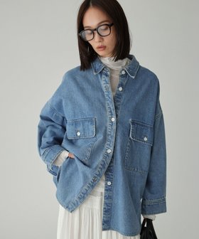 【バビロン/BABYLONE / KIDS】のデニムビッグシャツ 人気、トレンドファッション・服の通販 founy(ファニー) ファッション Fashion キッズファッション Fashion for Kids ショルダー Shoulder, Shoulder Strap ジャケット Jacket, Outerwear スリット Slit, Slit Detail チュニック Tunic, Long Top デニム Denim, Jeans Material バランス Balance, Style Balance ビッグ Big, Oversized 再入荷 Restock / Back in Stock |ID:prp329100004813646